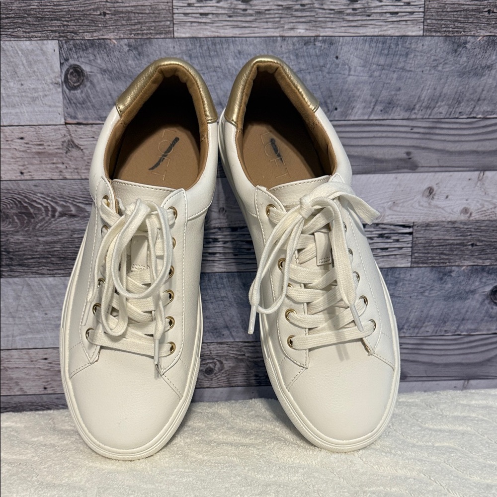 NWOB! Loft Classic White Women's Sneakers - Picture 3 of 8